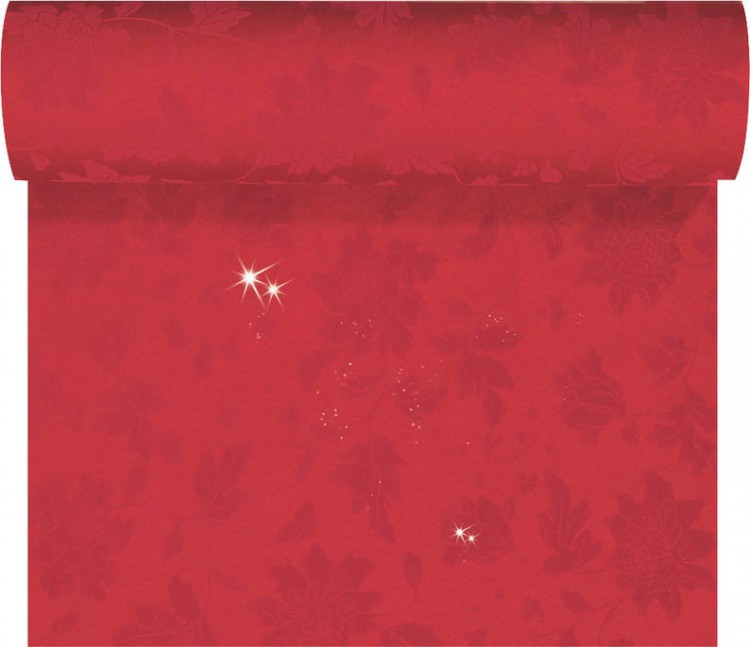 Téte-a-Téte 0,45x40m Sensia červená Třp. | Duni - Ubrusy, šerpy, prostírky - Šerpy