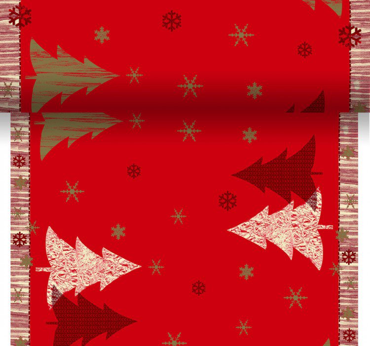 Téte-a-Téte 0,4x24m Winterly Red | Duni - Ubrusy, šerpy, prostírky - Šerpy Téte-a-Téte 0,4x24m Winterly Red | Duni - Ubrusy, šerpy, prostírky - Šerpy