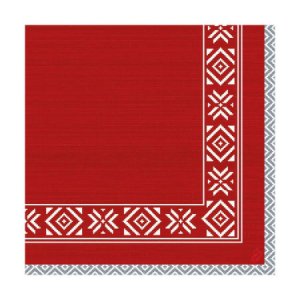 Ubrousek 40x40 DNL Winter Feel Red 50ks | Duni - Ubrousky, kapsy na příbory - Dunilin 40x40 Ubrousek 40x40 DNL Winter Feel Red 50ks | Duni - Ubrousky, kapsy na příbory - Dunilin 40x40