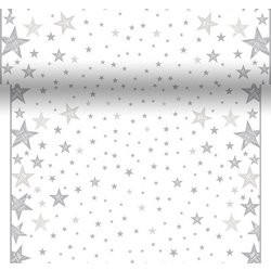 Tete-a Téte 0.4x4.8m Shining Star White | Duni - Ubrusy, šerpy, prostírky - Šerpy Tete-a Téte 0.4x4.8m Shining Star White | Duni - Ubrusy, šerpy, prostírky - Šerpy