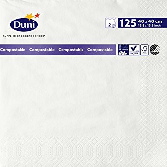 Ubrousek 40x40 2V 125ks Bílé | Papírové a hygienické výrobky - Ubrousky - Vícevrstvé