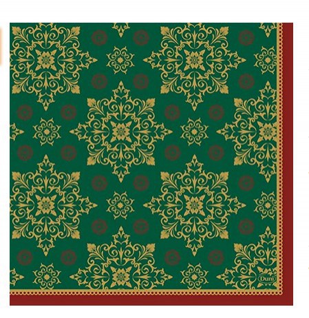 Ubrousek 33x33 3V XMAS DECO GREEN 50ks | Duni - Ubrousky, kapsy na příbory - 3 vrstvé ubrousky Ubrousek 33x33 3V XMAS DECO GREEN 50ks | Duni - Ubrousky, kapsy na příbory - 3 vrstvé ubrousky