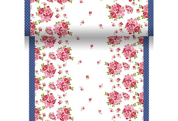 Téte-a-Téte 0.4x4.8m Sweet Roses | Duni - Ubrusy, šerpy, prostírky - Šerpy Téte-a-Téte 0.4x4.8m Sweet Roses | Duni - Ubrusy, šerpy, prostírky - Šerpy