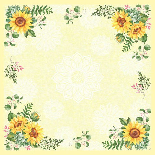 Ubrus 84x84 Dsilk Sunflower omyvat. | Duni - Ubrusy, šerpy, prostírky - Omyvatelný ubrus