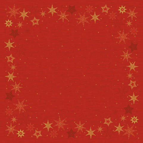 Ubrus 84x84 Star Stories Red neomyvat | Duni - Ubrusy, šerpy, prostírky - Neomyvatelný ubrus