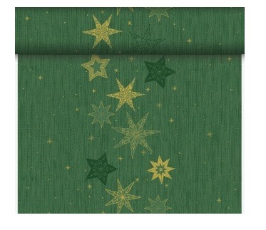 Téte-a-Téte 0.4x24 Star Stories Green | Duni - Ubrusy, šerpy, prostírky - Šerpy Téte-a-Téte 0.4x24 Star Stories Green | Duni - Ubrusy, šerpy, prostírky - Šerpy