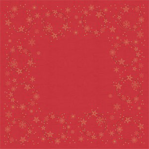 Ubrus 84x84 Star Shine Red neomyvatelný | Duni - Ubrusy, šerpy, prostírky - Neomyvatelný ubrus