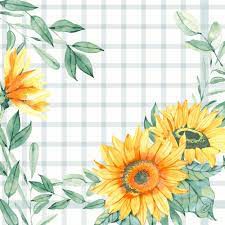 Ubrousek 40x40 Dsoft Sunflower Day 60ks | Duni - Ubrousky, kapsy na příbory - Airlaid 40x40
