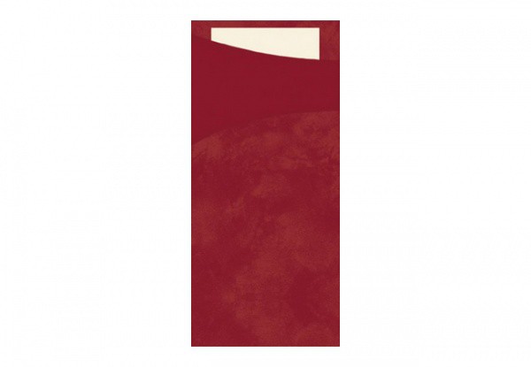 Tissue Sacchetto 8,5x19cm Vínové 100ks | Duni - Ubrousky, kapsy na příbory - Kapsy na příbory
