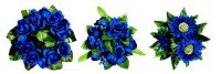 Květinový kroužek Modrý prům.11cm- MIX | Duni - Svíčky, svícny, kroužky - svícny & kroužky